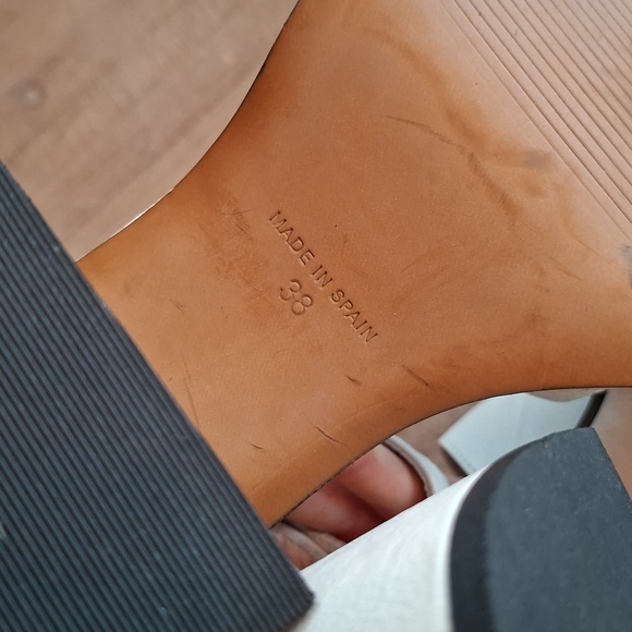 l'Intervalle "Valtos" White Leather Platform Block Heel Mary Jane (EU 38/US 8) - Picture 7 of 8